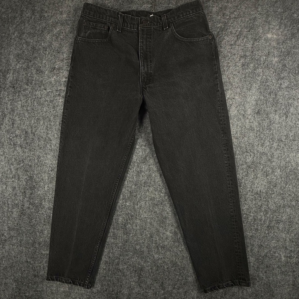 Vintage 1994 Levis 550 Jeans Mens 38x30 Black Relaxed Tapered USA Denim - Picture 1 of 13